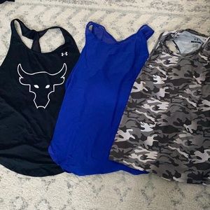 Lot of 3 Under Armour Tank Tops - SZ Large